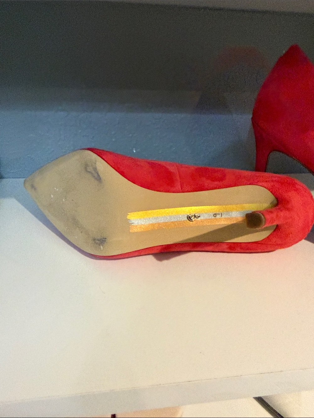 Women's Coral Suede Pointed-Toe Stiletto Pumps - Picture 6 of 8